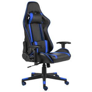 vidaXL Gaming-Stuhl Drehbar Blau PVC