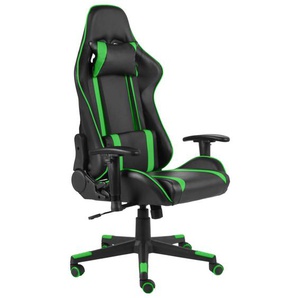 vidaXL Gaming-Stuhl Drehbar Grün PVC