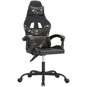 vidaXL Gaming-Stuhl Drehbar Schwarz und Tarnfarben Kunstleder