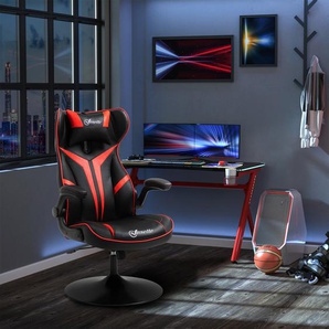 Gaming Stuhl ergonomischer mit Wippfunktion Drehstuhl höhenverstellbar Stahl 67 x 75 x 106-112 cm