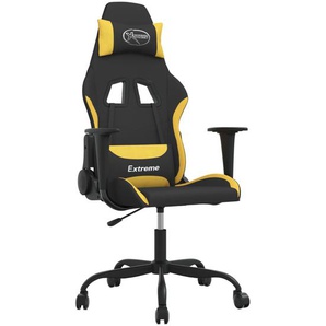 vidaXL Gaming-Stuhl mit Massagefunktion Schwarz und Gelb Stoff