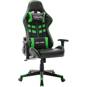 vidaXL Gaming-Stuhl Schwarz und Grün Kunstleder