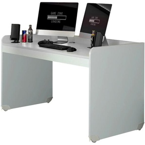 Gaming-Tisch BEGABINO Kellon Tische Gr. B/H/T: 140 cm x 84 cm x 67,6 cm, weiß Gamingtische rollbar, Schreibtisch wahlweise in 2 Farben