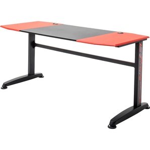 Gaming-Tisch MCA FURNITURE mcRacing Tische Gr. B/H/T: 160 cm x 72 cm x 70 cm, rot (rot, schwarz, rot, rot) Gamingtische