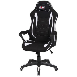 Gamingchair Game-Rocker R-10 67 x 129 x 67cm Schwarz/Weiß/Weiß/Schwarz