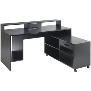 Gaming Tisch - schwarz - Materialmix - 160 cm - 92 cm - 70 cm | Möbel Kraft