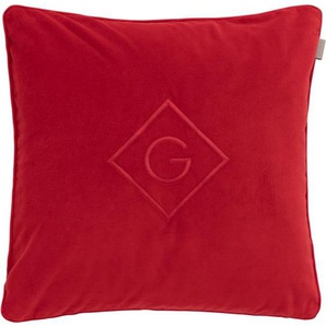 GANT Velvet G Kissenhülle - ruby red - 50x50 cm