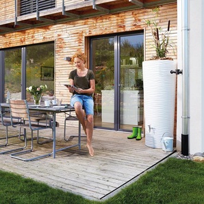 2-in-1-Regentonne-Komplett-Set - Arctic -