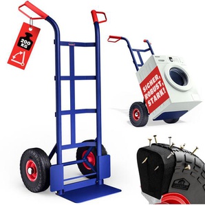Gardebruk - Sackkarre pu Vollgummireifen klappbar 200kg Stahl Schutzblech Schwerlast Garten Umzug Transportkarre Transportwagen Transportroller