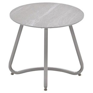Garden Impressions Beistelltisch Vento 45 cm - Alu mit Centostone in sand