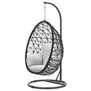 Garden Impressions Hängekorb Panama rope schwarz inkl. Auflage 100% Polyester