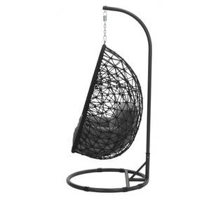 Garden Impressions Hängekorb Panama rope schwarz inkl. Auflage 100% Polyester und Gestell