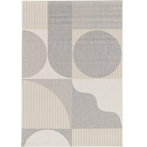 Garden Impressions Outdoor- Teppich in versch. Größen wählbar, Des. Art Deco taupe 100% Polypropylen