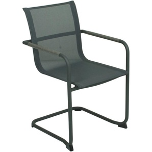 Freischwinger GARDEN PLEASURE KENDRA Stühle Gr. B/H/T: 59 cm x 85 cm x 56 cm, 4 St., Edelstahl, grau (grau, grau) Freischwinger maximale Belastbarkeit 100 Kg