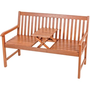 Garden Pleasure Gartenbank PAD (Packung), mit Tisch zum Hochklappen