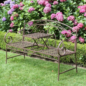 Gartenbank GARDEN PLEASURE Saket Sitzbänke Gr. B/H/T: 141 cm x 96 cm x 53 cm, braun Gartenbänke Sitzbänke