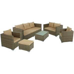 Garden Pleasure Gartenlounge-Set MURCIA, (14-tlg), mit bequemer Polsterung