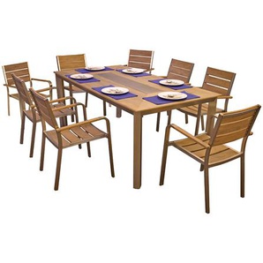 Garden Pleasure Gartenmöbel-Set Florence beige 9-teilig