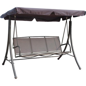 Garden Pleasure Hollywoodschaukel ANNA, 3-Sitzer, grau/schwarz