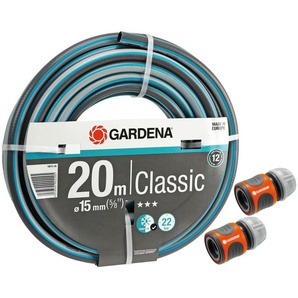 GARDENA Gartenschlauch-Set 18013-26 Classic, 20 m, 15 mm (5/8), Schlauchverbinder 18215-20