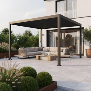 Gardenson Pergola, Metall, 360x240x300 cm, Europäischer Sicherheitsstandard, Sonnen- & Sichtschutz, Pavillons & Pergolas, Pergolas