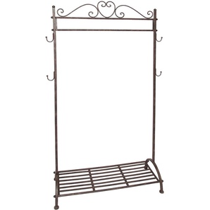 Garderobe AMBIENTE HAUS Garderobe Stange in Antikbraun - 162 cm Garderobenpaneele Gr. B/H/T: 90 cm x 162 cm x 34 cm, braun Wandgarderoben