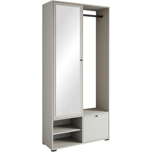 Garderobe Dino, Beige, Kaschmir, Holzwerkstoff, 90x190x33 cm, Fsc, Garderobe, Garderoben-Sets & Serien