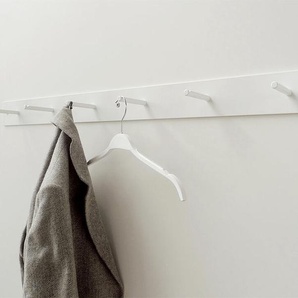 Garderobe Hellogoodbye Atelier Haußmann Stahl weiß glänzend, Designer Andreas Haußmann, 8x108x10.5 cm