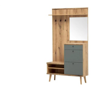 Garderobe  Alva ¦ holzfarben ¦ Maße (cm): B: 110 H: 200
