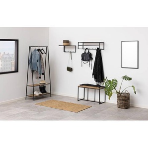 Garderobe II 77 x 165 x 37cm Braun/Wildeiche Dekor