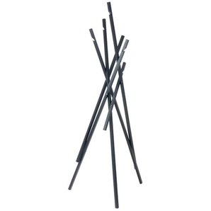 Garderobe Sticks Schönbuch Esche schwarz matt lackiert, Designer Michael Schwebius, 166x67x51 cm