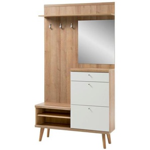 Garderobe  Lessay ¦ weiß ¦ Maße (cm): B: 110 H: 200