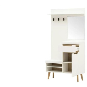 Garderobe  Malaren ¦ weiß ¦ Maße (cm): B: 107 H: 197