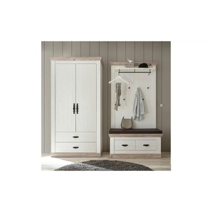 Garderobe - weiß - Materialmix - 224 cm - 201 cm | Möbel Kraft