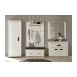 Garderobe - weiß - Materialmix - 307 cm - 201 cm | Möbel Kraft