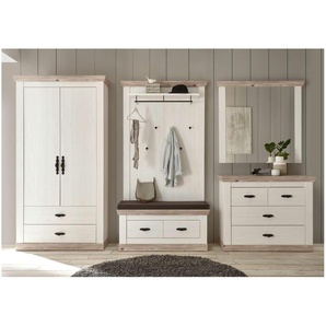 Garderobe  Roble ¦ weiß ¦ Maße (cm): B: 341 H: 201 T: 45.0