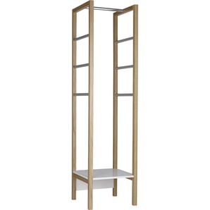 Garderobe WOODMAN Northgate Garderobenpaneele weiß (weiß, eichefarben) Wandgarderoben Holzfurnier aus Eiche