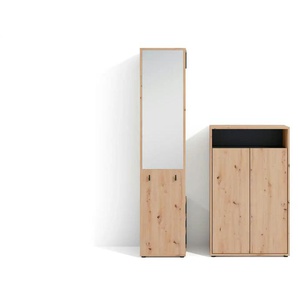 by Living Garderoben 2er-Set  Lyon ¦ braun ¦ Maße (cm): B: 110,6 H: 186,3