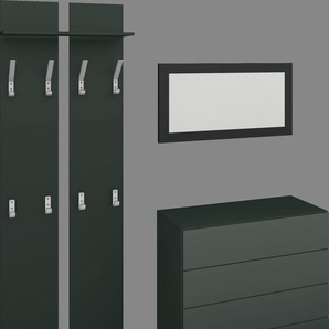 Garderoben-Set BORCHARDT MÖBEL Vaasa 3 Kastenmöbel-Sets schwarz (schwarz matt) Garderoben-Sets mit Push to Open-Funktion