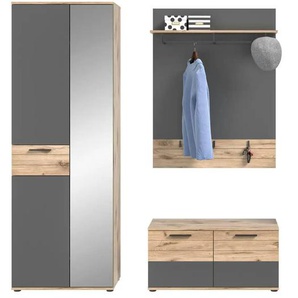 Garderoben-Set | grau | 175 cm | 200 cm | cm 37,0 |