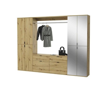 Garderoben-Set  Projekt X ¦ holzfarben ¦ Maße (cm): B: 243 H: 193 T: 34.0