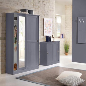 Garderoben-Set HOME AFFAIRE Nekso Kastenmöbel-Sets grau Garderoben-Sets (3-St) bestehend aus Schuhkommode, Garderobenschrank und Paneel