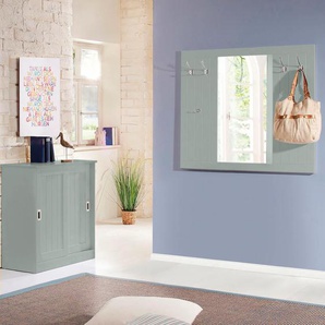 Garderoben-Set HOME AFFAIRE Nekso Kastenmöbel-Sets grün Garderoben-Sets (2-St) bestehend aus Schuhkommode und Garderobenpaneel