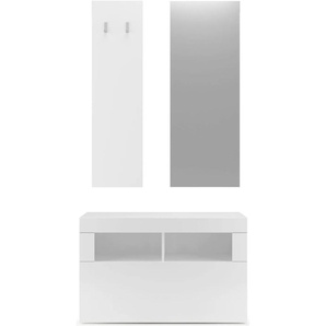 Garderoben-Set INOSIGN Basic Kastenmöbel-Sets weiß (weiß hochglanz lack) Garderoben-Sets