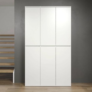 Garderoben-Set INOSIGN Novara, weiß, B:111cm H:191cm T:34cm, Holzwerkstoff, Kastenmöbel-Sets, Mehrzweckschrank,2 Einzelschänke:1xBreite 37cm,1xBreite74 cm