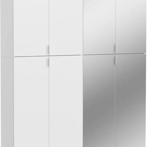 Garderoben-Set INOSIGN Trondheim Kastenmöbel-Sets weiß (weiß nb, hochglanz, spiegelglas) Garderoben-Sets
