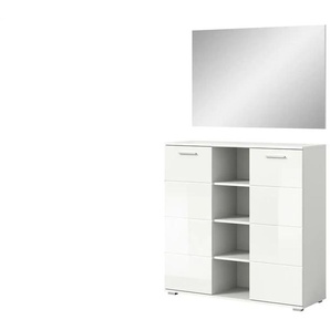 Garderobenset   ¦ weiß ¦ Maße (cm): B: 110 H: 191