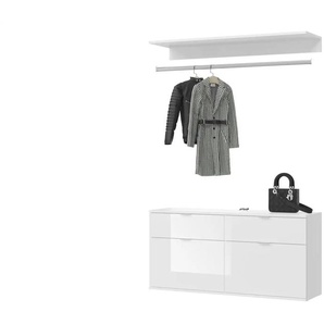 Garderobenset  Projekt X ¦ weiß ¦ Maße (cm): B: 121 H: 62 T: 34.0