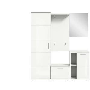 Garderobenset   ¦ weiß ¦ Maße (cm): B: 165 H: 191