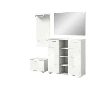 Garderobenset   ¦ weiß ¦ Maße (cm): B: 180 H: 191